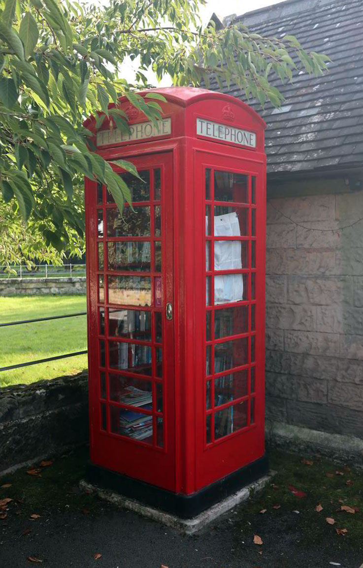 Book Exchange in Old Phone Box – Tixall Parish Hall